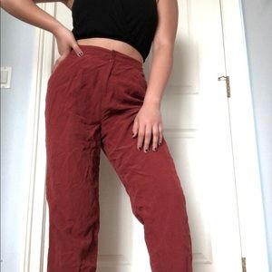 Flowy pants.burgandy